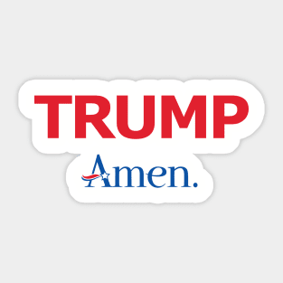 Red, White, and Blue TRUMP Amen. Sticker